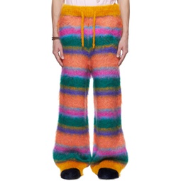 Multicolor Striped Lounge Pants 222379M191004