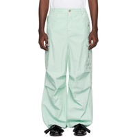Blue Garment-Dyed Denim Cargo Pants 241379M186003