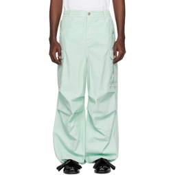 Blue Garment-Dyed Denim Cargo Pants 241379M186003