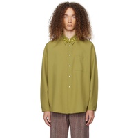 Green Button-Down Shirt 241379M192029