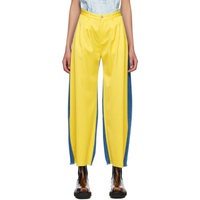 Blue & Yellow Boyfriend Trousers 231714F087000