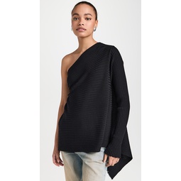 Merino Wool One Shoulder Sweater