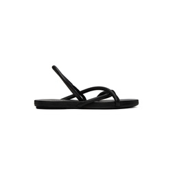 Black Spanciata Flat Sandals 231349F124037