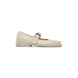 Beige Mary Jane Loafers 241349F120010
