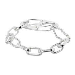 Silver Bale Loop Bracelet 231153M142001