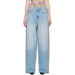 Blue Extended Jeans 241892F069002