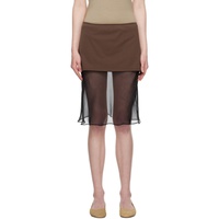 SSENSE Exclusive Brown Bisou Miniskirt 231779F090005