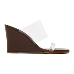 SSENSE Exclusive Brown Olympia Wedge Heeled Sandals 241779F125007