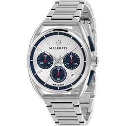 Maserati Mens R8873632001 Trimarano Analog Display Analog Quartz Silver Watch