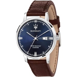 Maserati Mens R8851130003 Eleganza Analog Display Analog Quartz Brown Watch