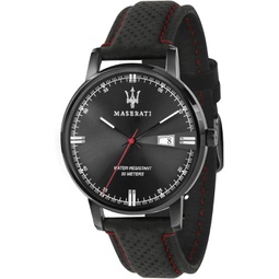 Maserati Mens R8851130001 Eleganza Analog Display Analog Quartz Black Watch