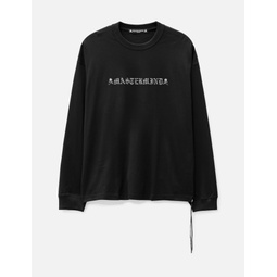 Boxy Fit Rubbed Logo Long Sleeve T-shirt