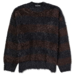 mastermind JAPAN Micorfibre Stripe Knit Black & Brown