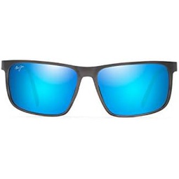 Maui Jim Mens Wana Polarized Rectangular Sunglasses