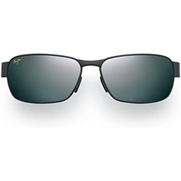 Maui Jim Mens and Womens Black Coral Polarized Rectangular Sunglasses