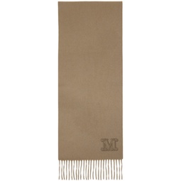 Brown Cashmere Stole Embroidery Scarf 241118F029005