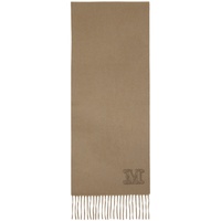 Brown Cashmere Stole Embroidery Scarf 241118F029005