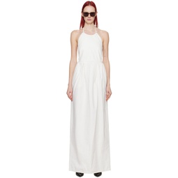 White Europa Maxi Dress 241132F055001