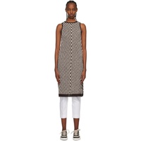 Brown & White Eiffel Midi Dress 231118F054001