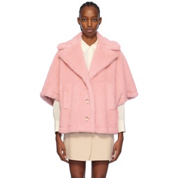 Pink Aleggio Faux-Fur Coat 241118F059014