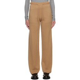 Tan Relaxed-Fit Lounge Pants 232118F086000