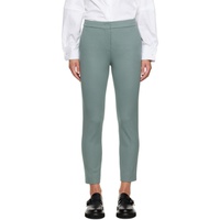 Green Cropped Trousers 232118F087028