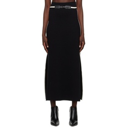 Black Ora Maxi Skirt 241118F093007