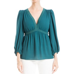 v-neck empire waist blouse
