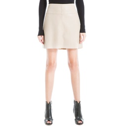 leatherette mini skirt