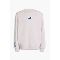 Embroidered printed French cotton-terry sweatshirt