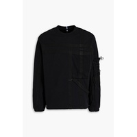 Mesh-paneled French cotton-terry sweatshirt