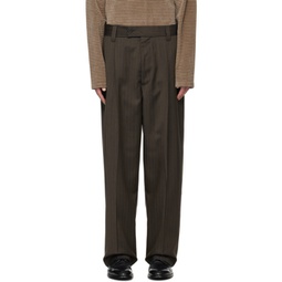 Brown Patch Trousers 241505M191007