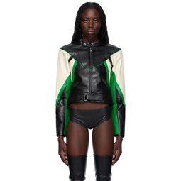 Black Hannah Jewett Edition Vaughn Faux-Leather Jacket 232224F064000