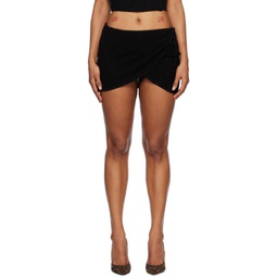 Black Cleo Miniskirt 231224F090016