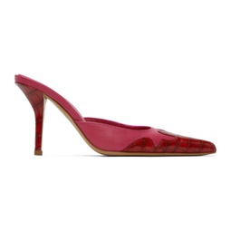 Pink & Red GIABORGHINI Edition June Mules 241224F122002