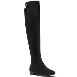 Womens Bromley Suede Side-Zip Over The Knee Boots