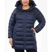 Womens Plus Size Hooded Down Packable Puffer Coat