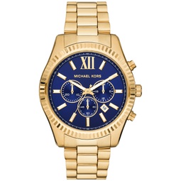 Mens Lexington Chronograph Gold-Tone Stainless Steel Watch 44mm