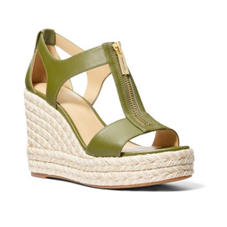 Berkley Zipper Espadrille Platform Wedge Sandals