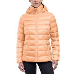Womens Hooded Packable Down Shine Puffer Coat