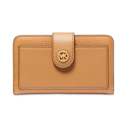Charm Medium Tab Pocket Leather Bifold Wallet