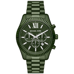 Mens Lexington Chronograph Olive Stainless Steel Watch 44mm