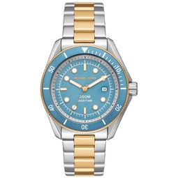 Mens Maritime Three-Hand Two-Tone Stainless Steel Watch 42mm
