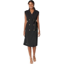 MICHAEL Michael Kors Petite Drapey Crepe Trench Dress