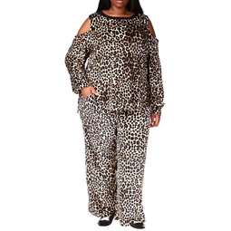 MICHAEL Michael Kors Plus Size Cheetah Straight Leg Pants