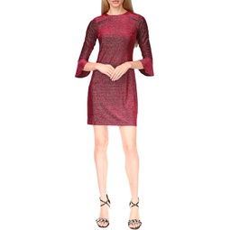 Womens MICHAEL Michael Kors Velvet Flounce Mini Dress