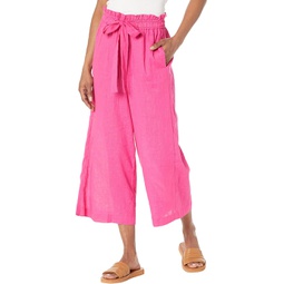 Womens MICHAEL Michael Kors Wide Leg Tie Front Pants