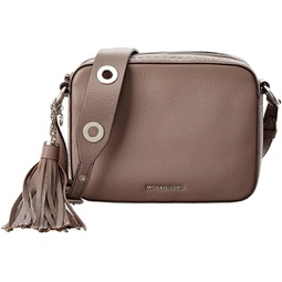 MICHAEL Michael Kors Womens Brooklyn Leather Crossbody Handbag Gray Medium