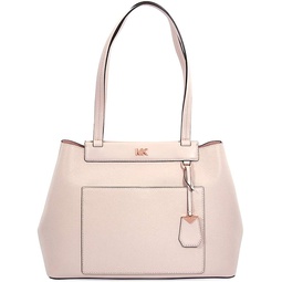 MICHAEL Michael Kors Womens Meredith Leather Pebbled Tote Handbag Pink Medium