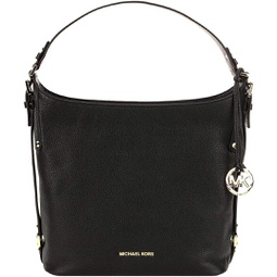 New Authentic MICHAEL KORS BEDFORD Pebble Leather Belted Handbag Bag (Black)